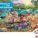 Buffalo Games - Aimee Stewart - Family Campsite - Look Closer - 500 Piece Jigsaw Puzzle for Adults with 10 Hidden Images - Challenging Puzzle for Game Nights - Finished Size 21.25 x 15.00