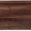 36 x 12 Inches Large Rectangle Black Walnut Wood Ottoman Tray, Serve Tea, Coffee Classic Wooden Decorative Walnut Serving Tray