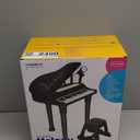 Love&Mini Piano Keyboard Toy for Kids - 31 Keys Toddlers Black Piano Toy with Microphone and Stool for Kids Age 3+ Years Old Girls Boys Birthday Gift