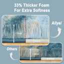 Soft Runner Rugs for Bedroom Hallways, 2x6 Abstract Blue Fluffy Shag Throw Area Rug Non Slip for Bedside Dorm, Long Shaggy Furry Carpet for Nursery Living Room