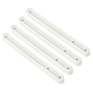 uxcell Drawer Slides, 4Pcs 180mm - Plastic Drawer Rails, Side Mounted Grooved Guide Rails for Cabinet Drawers Bedside Tables Wardrobe Dressers (White)