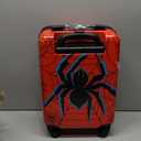 Sanwuta 4 Pcs Spider Luggage Sets 18 Inch Carry on Rolling Suitcase Backpack Neck Pillow Travel Set Gift for Kids Boys