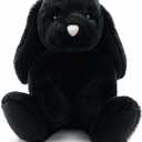 WEIGEDU Black Bunny Stuffed Animal Plush Toy with Floppy Ears, 17.7 Inch Soft Plush Rabbit Cuddle Buddy for Nursery Decor, for Boys and Girls