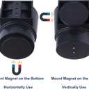 Universal Magnetic Cup Holder, Heavy Duty Plastic Drink Holder, Magnet Cup Holder for Bus Tractor Van RV, Vertical or Horizontal Mount, Fits Most Cup, Bottles, Cans, Tumblers, Black Pack of 1