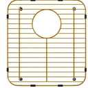 13.2" L×11.6"W Gold Sink Grids,Sink Protector for Kitchen Sink,Golden Stainless Steel Sink Rack for Bottom of Sink,Sink Grate with Rear Drain and Strainer,Corner Radius 2"