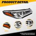 Halogen Headlights w/o Bulbs Compatible with Sonata 2015-2017
