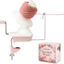 INMAKER Yarn Winder, Ball Winder for Crocheting & Knitting, Quick Install Portable Yarn Spinner, Essential Tool for Crafting Enthusiasts (Pink, Pink Yarn Winder)