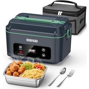 ODSD Cordless Electric Lunch Box for Adults, Heated Lunch Box with 130min Battery Life, SelfHeating Portable Electric Food Warmer with 1.2L Container for Truck, Office, or Outdoor Worksite