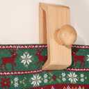 Marsui 4 Pcs Large Tapestry Hangers, Wooden Quilt Hanger for Wall for Display, Rug Hanger for Walls, Quilt Rack Clamps with Hardware Screws for Fabric and Wool Blanket Carpet Hanging(Natural)