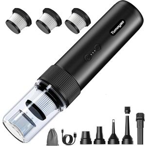 Car Vacuum Portable Cordless, 21000PA Handheld High Power Suction & Blower, Small Cordless Handheld Vacuum Cleaner for Car, Home, Office