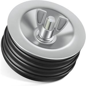 Dreyoo 1 Pcs 3 Inch End of Pipe Gripper Mechanical Plug, Steel Drain Pipe Cover with Galvanized Screw and Wing Nut for Outdoor Sewer Cleanout Drain
