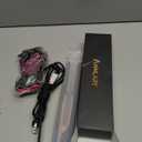 Hair Straightener 1 Inch Flat Iron and Curler 2 in 1 Titanium Ceramic Ionic Dual Voltage Straightener with Heat-Resistant Silicone, for Less Frizz, Shinier & Smoother (Black/Rose Gold)