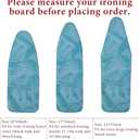 Ironing Board Cover and Pad, Standard Size 15x54 Iron Board Cover with Padding, Scorch & Stain Resistant Thick Iron Padded, Non-Slip Elastic Edge & Fasteners Clips for Daily Ironing, Tropical