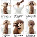 Bird Nest Magic Hair Clip, Birds Nest Hair Clips for Women, Birds Nest Hair Clip, Hair Accessories for Women Hair Bun Maker Ponytail Holders for Thick Thin Hair, Headbands for Women Non Slip (Black-3pcs)