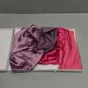 YANIBEST 2 PCS Baby Bonnet Silk Satin Bonnet for Kids Sleeping Cap Curly Natural Hair Silk Bonnets for Girls Boys Infant (5-12 Years, Purple)