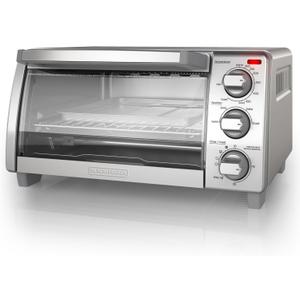 BLACK+DECKER 4-Slice Toaster Oven with Natural Convection, Stainless Steel, TO1760SS (TO1760SST-1)