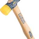 Estwing - DFH-12 Rubber Mallet - 12 oz Double-Face Hammer with Soft/Hard Tips & Hickory Wood Handle - DFH12,Black Red & Yellow (12-Inch)