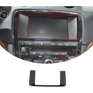 TINKI Car Center Console Navigation Screen Frame Cover Trim Compatible for Jaguar XJ 2010 2011 2012 2013 2014 2015 2016 Interior Accessories (ABS Plastic, Glossy Black)