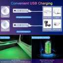 CARFIB Car LED Door Lights Projector 7 Color Wireless Door Warning Lights USB Welcome Doors Sill Courtesy Projection Magnetic Auto Sensing Ambient Lighting Puddle Light 4Pcs