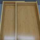 BAMEOS 2-Pack 14" to 20" Adjustable Width Soft Close Slide Out Bamboo Wood Drawer Organizer for Kitchen,Pantry, Bathroom & Under Sink, 2-Pack Wooden Storage, 21" Depth, 66 lbs Capacity