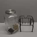 3 Gallon Drink Dispenser with Stand Glass Beverage Dispenser Drink Dispensers with Lid 18/8 Stainless Steel Spigot for Picnics, BBQ, Parties and Daily (Chalkboard Style,Metal Stand)