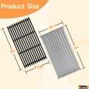 17" x 9 1/2" Cooking Grates & Grill Emitter Plate Replacement Kit for Charbroil TRU-Infrared 463257520 463255721 463242715 463242716 463276016 466242715 463255020 466242816, G533-0009-W1 G533-2200-W1