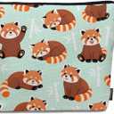 Red Panda Makeup Bag For Women, Adorable Cosmetic Bag, Cute Red Panda Zipper Bag, Travel Bags, Toiletry Organizers, Pouch Bags, Washing Bags For Gym, Bathroom (9 x 7.1 inch)