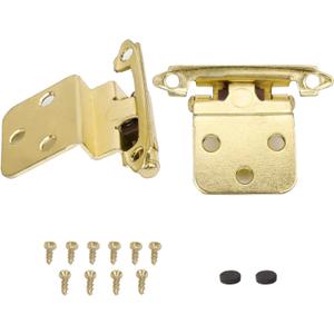 goldenwarm Kitchen Cabinet Hinges 3/8" Inset Door Hinges -SCH38BB Stainless Steel Hinges Cabinet Door Hardware Bathroom Cabinet Hardware 25 Pairs