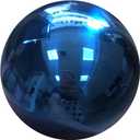 14 inch Diameter Blue Gazing Ball,Blue Stainless Steel Polished Reflective Smooth Garden Sphere Globe Mirror,Colorful and Shiny Addition to Any Garden or Home