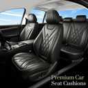 Fit Ranger Car Seat Covers for Ford Ranger 2007-2025 2026 - Luxury Leather, Anti-Slip, All-Weather Seat Cushions, Waterproof & Breathable, Airbag Compatible, Full 5-Seat Set (Black)