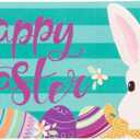 Evergreen Sassafras Easter Bunny Switch Mat Inserts, Interchangeable Front Door Mat Outdoor Entrance, Indoor Door Mats for Entryway, 22 x 10 Inches Sassafras Doormat Inserts