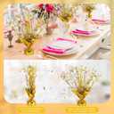 6 Pack Metallic Foil Spary Centerpieces for Tables, Gold Silver Centerpieces for Tables Decorations, Star Brust Table Centerpieces for Birthday Graduation Wedding Baby Shower Party