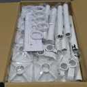 Room Divider No Drilling Curtain Rod Wall Divider for Room Separation, 4-10ft(H) 28-114inch(W) Adjustable, Heavy Duty Partition Space Separator Freestanding Tension Curtain Stand, White