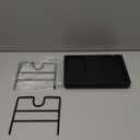 Lazy Susan Napkin Holder, 360° Rotating Napkin Holders Metal Dining Napkin Dispenser Fit Salt and Pepper Shakers Condiment Holder, Standing Paper Napkin Storage for Kitchen, Black