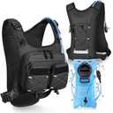 NOOLA Running Vest with 2L Water Bladder, Reflective Hydration Backpack for Men Women, Lightweight Chest Pack with Phone Pocket Adjustable Running Backpack for Marathon Fishing Cycling Hiking, Large