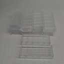 SENENQU 10 Pack Clear Acrylic Poker Chip Rack with Lids, Casino Poker Chip Tray Rack Chip Storage Display Case for Texas Hold'em, Blackjack, 100 Chips Each