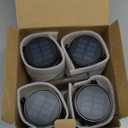 4 Pack Hanging Solar Lantern Lights,Vintage Glass Mason Jar Solar Fairy Lights, Mothers Day Gifts for Woman Mom Grandmom,Outdoor Decorative Waterproof Table Lamp with Stakes for Patio Yard Lawn Tree