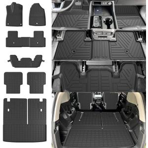 Floor Mat Cargo Mat Compatible with 2023-2025 Honda Pilot Backrest Trunk Liner Floor Liner Replacement for 23-25 Pilot Accessories