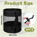 2 Pcs Golf Balls Storage Bag,Nylon Net Golf Ball Bag with Drawstring for Storing Golfs Balls Outdoor Carrying,Black