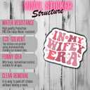 5 x (3Pcs) in My Wifey Era Stickers Funny Quote Humor Motivational Inspirational Wife Gifts Waterproof Vinyl Decals for Kindle Water Bottle Bumper Car Hard Hat Phone Laptop - 3x2.5