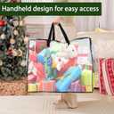 5 Pack Clear Christmas Wreath Storage Container, 26" Large Plastic Garland Container, Large Square Gift Bag Storage Organizer, Garland Decor Organizer Clear Storage Bags for Xmas Seasonal Wreath