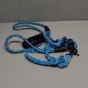 Dog Double Leashes,Rope Bungee Three Leash with Padded Handle Removable for 3 Dogs,Tangle-Free, Padded Handles, 360 Swivel Control (Blue, 3 Way)