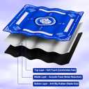 Mahjong Mat Table Cover 32x32 Inch Large American Mahjong Game with Game Rules, Travel Poker Playing Mats Portable cloth bag for 2025 Mahjongg Jongg Fans, Poker, Board Games and Dominoes(Blue)