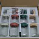 12Pack Overnight Oats Containers with Lids, 16oz, 8oz & 4oz Glass Jars with Airtight Lids, Wide mouth Mason Salad jars, Glass Food Storage Containers for Yogurt Chia Pudding Snacks Cereal & Spices