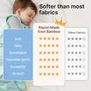 Supersoft Rayon Made from Bamboo Sleep Sack 24-36 Months 0.5 Tog Lightweight Toddler Sleep Sack 2t Baby Wearable Blanket 3t with 2-Way Zipper Summer Unisex Sleeping Bag for Babies - Blue, XXL