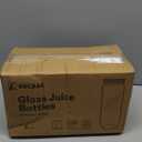 Ruckae 16oz 8 Pack Juice Bottles, Glass Bottles Juicing with Lids, Smoothie Cup Lids and Straws, Water Bottle Mason Jar Drinking Glasses for Juicing, Smoothies, Kombucha (Transparent)