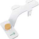 Ciays Toilet Bidet Non-Electric Bidet Toilet Attachment Dual Nozzles for Frontal/Rear Wash, Adjustable Pressure Control, Bamboo/White (CIBA01)