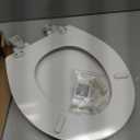Mayfair Caswell Modern Slow Close Toilet Seat, Durable Plastic Seat, Made in USA, Round, White