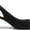 DREAM PAIRS Women's Kitten Heel Slingback Pointed Closed Toe Low Stiletto Heels Dress Bridal Elegant Wedding Pumps Shoes,Size 9,Black-Suede-1,SDPU2444W