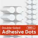 300Pcs Double Sided Dot Stickers Removable,Adhesive Putty Stickers,Adhesive Dots,Anti-Slip, Ideal for Scrapbook, Crafts & DIY(300, 10mm+20mm)
